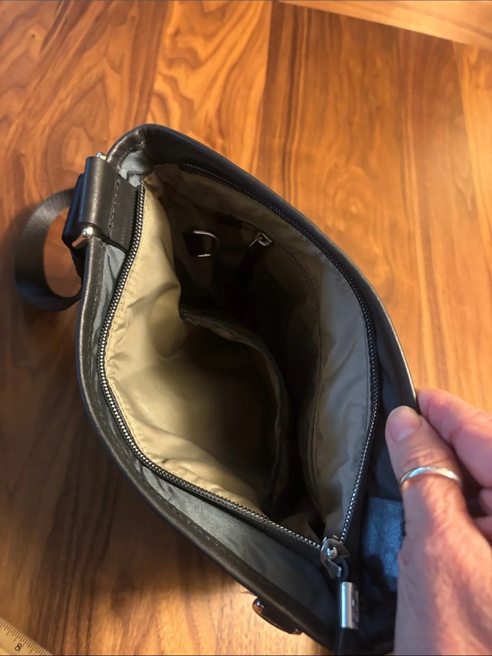 Tumi Black Nylon Crossbody Messenger Bag